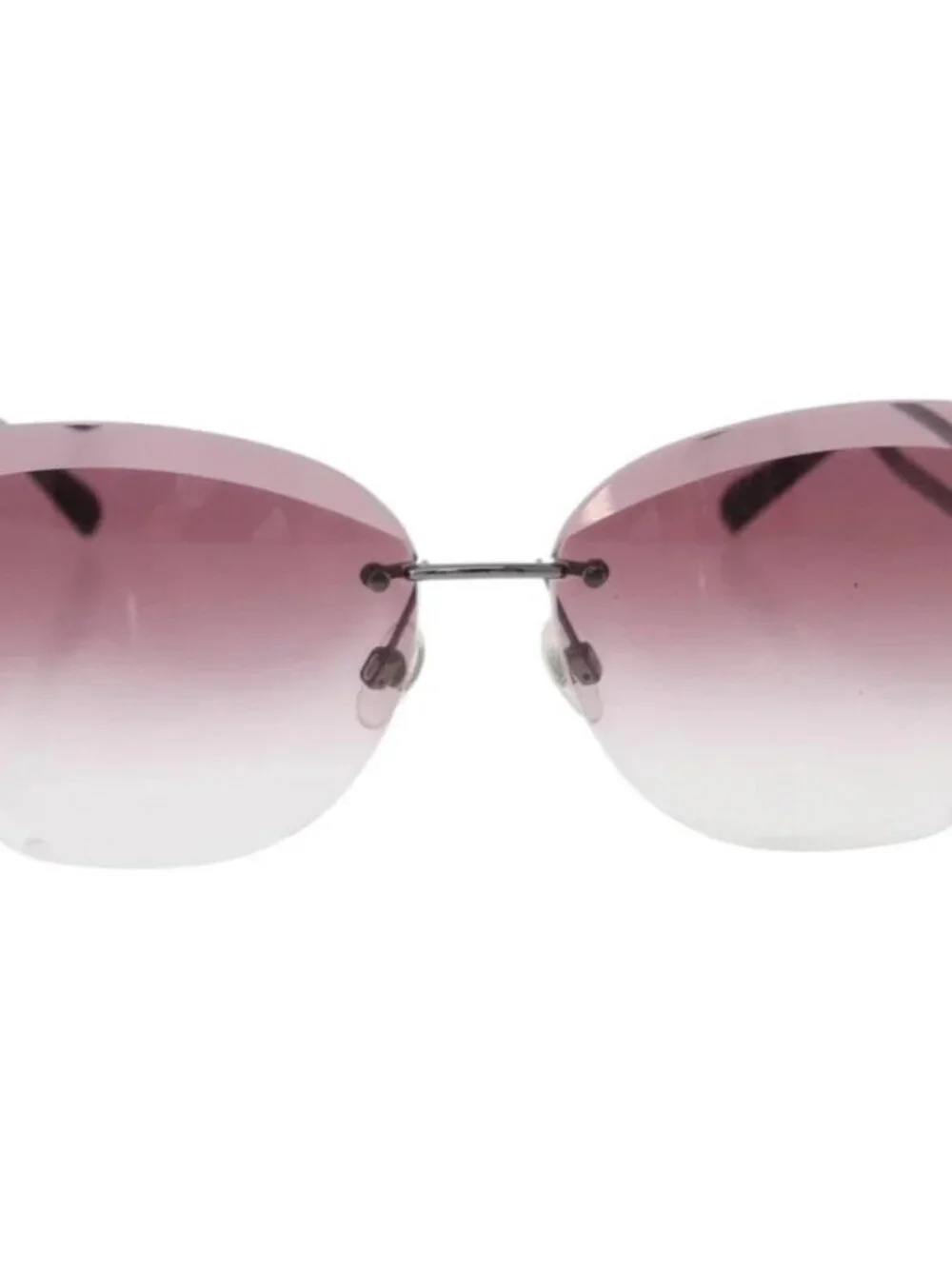 CHANEL Sunglasses metal Bordeaux CC Auth SW2292V